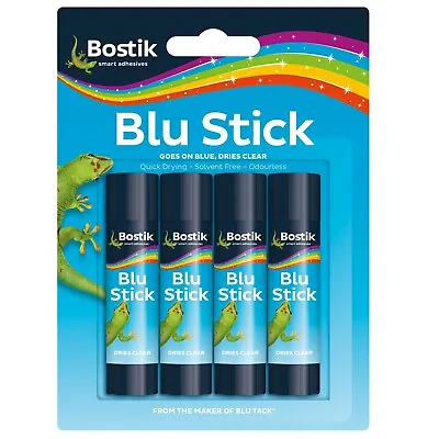 1 Pack Of 4 X 8g Bostik Blu Stick Adhesive Glue Sticks High Quality • £3.99