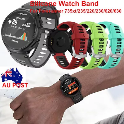 Silicone Watch Strap Band For Garmin Forerunner 235 735XT 220 230 620 630 S6 S5 • $13.99