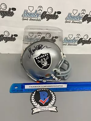 Marcus Allen Dual Signed Autographed Nfl Football Mini-helmet-beckett Bas Coa • $124.99