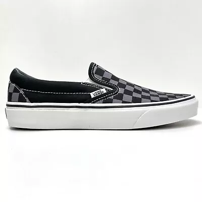 Vans Classic Slip On Checkerboard Black Pewter Grey unisex Trainers • £61.74