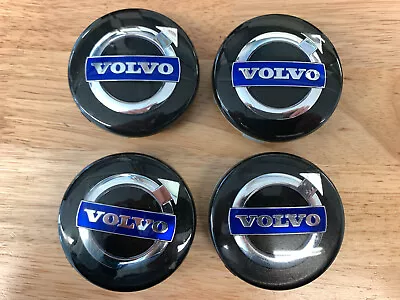 Volvo Black Center Cap Set 31400452 S60 V70 XC70 S80 XC90 XC60 S40 V50 C70 C30 • $24.99