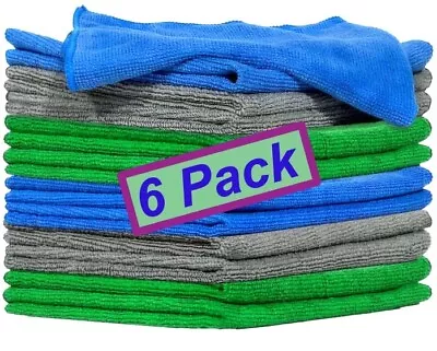 Large Microfiber Towel Car Detailing 16x16 Drying For Cars Micro Fiber Kitchen 6 • $12.99