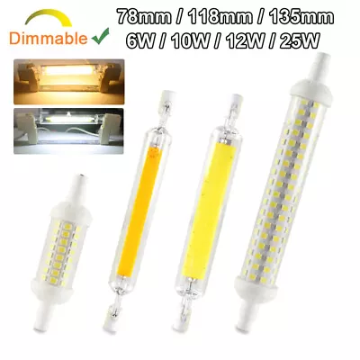 R7s LED COB Light Bulb Dimmable 78mm 118mm Glass + Ceramics Replace Halogen Lamp • $5.74
