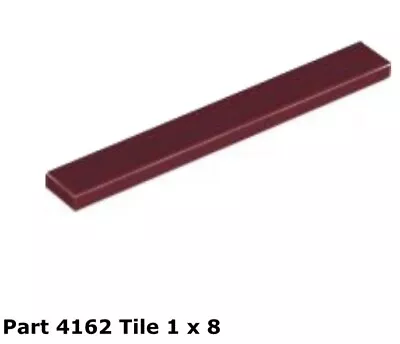 Lego 2x 4162 Dark Red Tile 1 X 8 8039 • $6.63