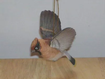$14.95 • Buy Andrea By Sadek Cedar Waxwing  Porcelain Bird Christmas Ornament