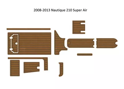 2008-2013 Nautique 210 Super Air Cockpit Pad Boat EVA Foam Teak Deck Floor Mat • $460