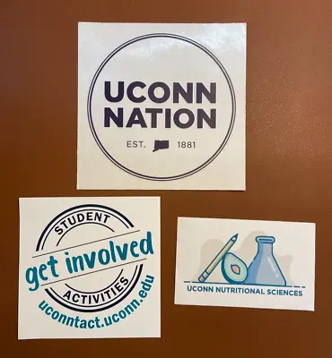 3 UCONN Stickers Decals UCONN Nation Student Activities Nutritional Sciences • $5