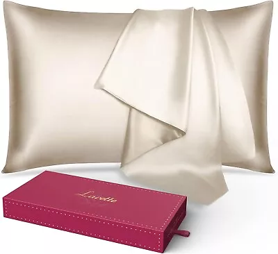 1Pack Pure Mulberry Silk Pillowcase Bedding Zipper Covers Pillow Cases Champagne • $20.23