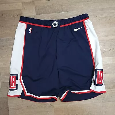 Nike LA Clippers Team Issued Shorts 3XL (48) Swingman +2 Length City Edition  • $55