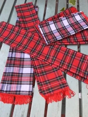 Fancy Dress Tartan Scarves With Fringing Bay City Rollers/scotland • £5.99
