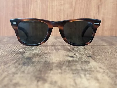 Vintage Ray Ban B&l Tortoise Wayfarer Sunglasses Made In Usa 50/24 #70 • $120