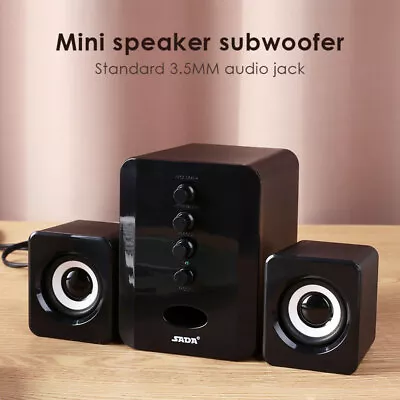 SADA USB Wired Computer Speakers Bass Stereo Music Subwoofer For PC Laptop Z5E7 • $19.69