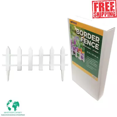 12 In. X 23 In. Vinyl Picket Garden Fence (6-Pack) • $39.95