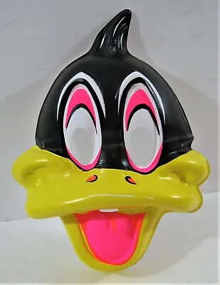 Vintage 1976 Colorful Daffy Duck Character Warner Bros Plastic Halloween Mask • $39.99