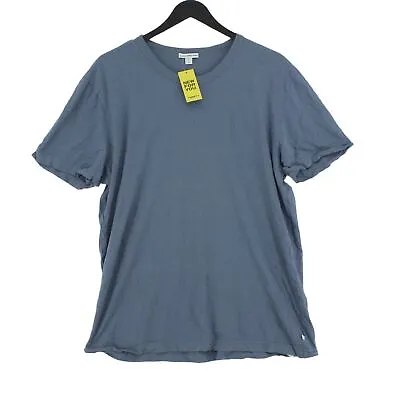 £20.20 • Buy James Perse Men's T-Shirt M Blue 100% Cotton Basic