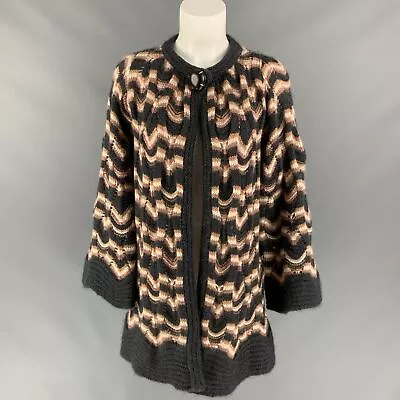 $332.25 • Buy MISSONI Size 6 / IT42 Dark Gray & Rose Knitted Wool / Mohair Knitted Coat