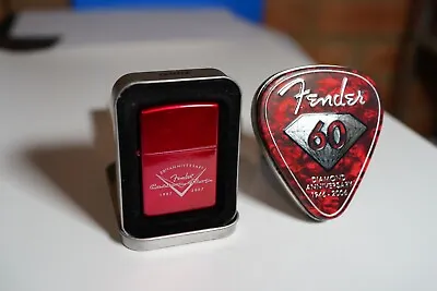 Rare Limited Edition Zippo Fender Custom Shop 20 Years And 60 Years Pics Diamond • $450