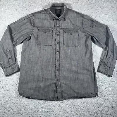 5.11 Tactical Shirt Men’s Large Snap Button Covert Gray Long Sleeve Solid • $15.91