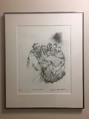 $350 • Buy Five Pious Men By Seymour Rosenthal Hand Signed And Framed 62/250