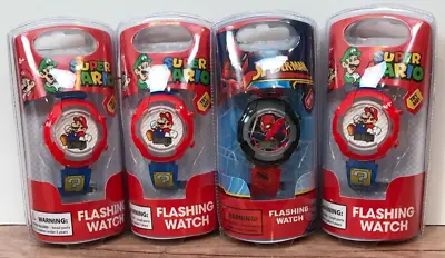 Nintendo Super Mario Or Marvel Spider-Man Toy Flashing Watch • $11