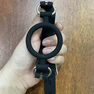 Bondage Full Silicone O-Ring Open Mouth Gag Restraint Head Harness Oral Fixation • $11.99