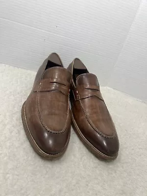 Magnanni Diezma Mens Size 9.5 M Loafers Dress Shoes Slip On Brown Weathered • $68