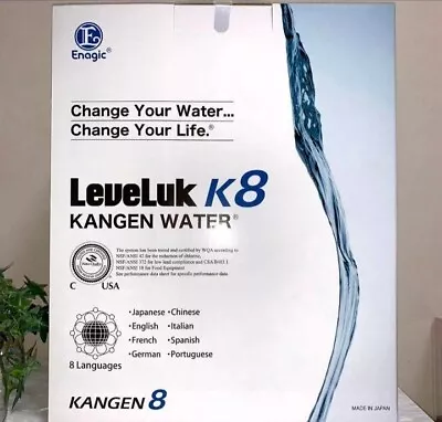 Enagic KANGEN WATER LeveLuk K8 A26-00 Alkaline Filtration Ionizer Machine New • $2325.99