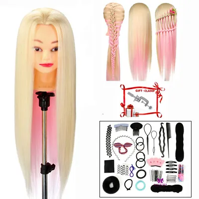 £15.99 • Buy 26-28  Training Head Styling Hairdressing Mannequin Doll Tripod Holder Braid Set