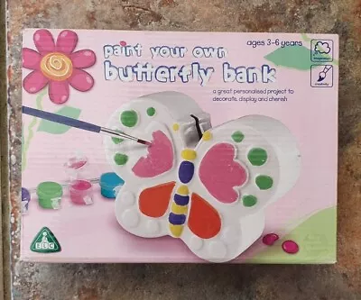 ELC Paint Your Own Ceramic Money Box Piggy Bank Gift - Butterfly - New & Sealed  • £3