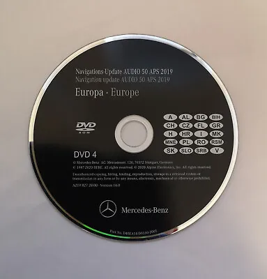 2019 Mercedes NTG2.5 Audio 50  Sat Nav Disc Europe Navigation DVD 4 • £23.90