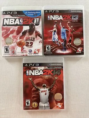 PS3 PlayStation 3 Lot - Basketball Games - NBA 2K 11 - NBA 2K 13 - NBA 2K 14 CIB • $22.19