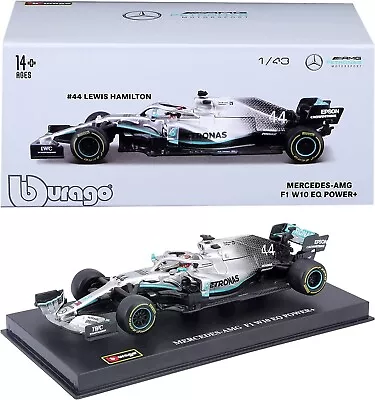 Bburago Mercedes AMG F1 W10 EQ Power #44 Lewis Hamilton 38049LH 1:43 • $14.69