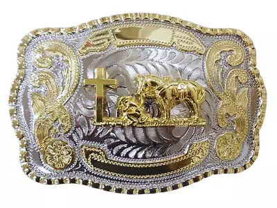 Pray Cowboy Belt Buckle Western Rodeo Fashion Unisex Cowboy Hebillas Vaqueras • $15.55