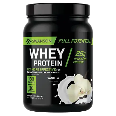 Swanson Full Potential Whey Protein - Vanilla 25 G Protein 2.31 Lbs Pwdr • $47.33