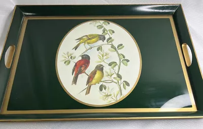 Vintage Wooden Bird Decorative Tray With Felt Backing Made In England 20” X 14” • $43