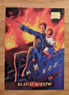 Marvel Masterpieces 1994 BASE CARD 9 BLACK WIDOW • £1