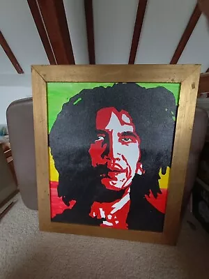 Bob Marley / Obama Mash Up  Oil Painting Basic Mounted And Framed - 47x 54cm • £22