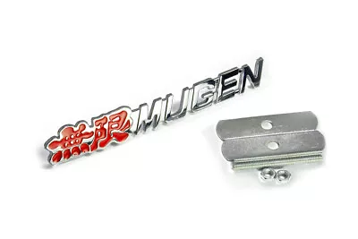 Red&Chrome Metal 3D MUGEN Logo Front Grille Badge Sport Power Car Grill Emblem • $9.99