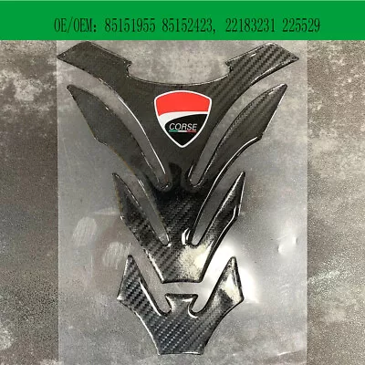 Carbon Fiber Motorcycle Fuel Tank Pad Cover Protector Decal Stickers For Ducati • £16.79