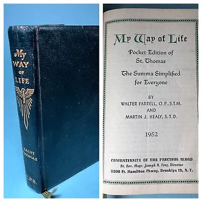 RARE Christianity Vintage Book St Thomas My Way Of Life Catholic Church Priest • $9.99