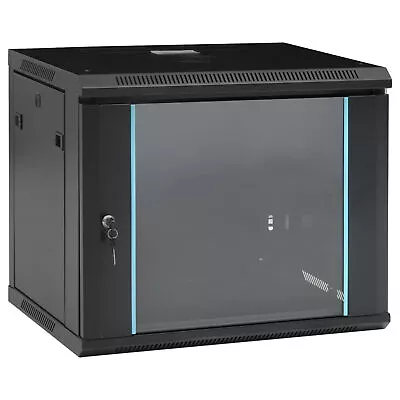 9U Wall Mounted Network Cabinet 19 IP20 600x450x510 Mm Q6J0 • £130.52