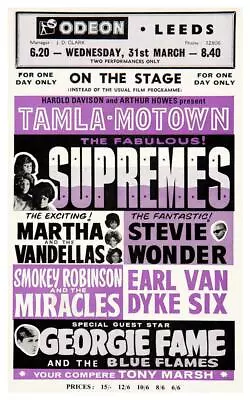 The Supremes & Stevie Wonder - POSTER - Live MOTOWN 65' Concert AMAZING- Smokey • $26.89