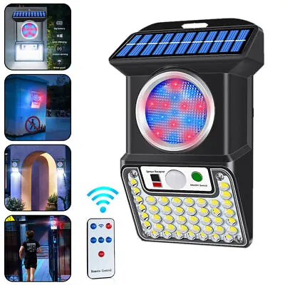 Solar LED Alarm Light Solar Strobe Light Wireless Motion Sensor Detector Outdoor • $13.79