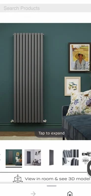 £295 • Buy Milano Aruba Anthracite Vertical Radiator 1780mm X 590mm Double Panel New £485