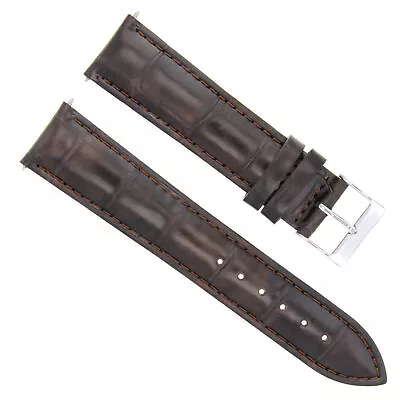 22mm Italian Leather Watch Band Strap For Maurice Lacroix Watch 22/20 Dark Brown • $17.95