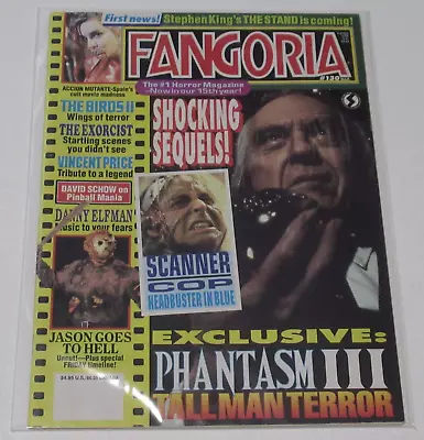 Fangoria Horror Magazine #130 1994 Phantasm III Scanner Cop Danny Elfman Birds 2 • $10