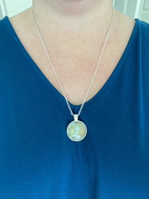$6.68 • Buy Map Necklace Globe Bubble 