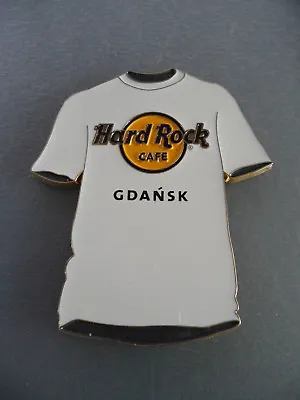 Hard Rock Cafe Gdansk - Classic White Tee Shirt Logo Magnet ( No Bottle Opener ) • £33.70