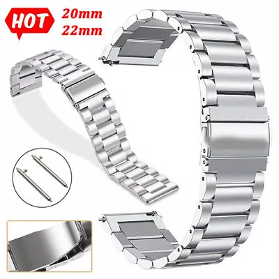 $12.87 • Buy Stainless Steel Metal Bracelet Wrist Watch Band Strap Replacement For 20mm 22mm