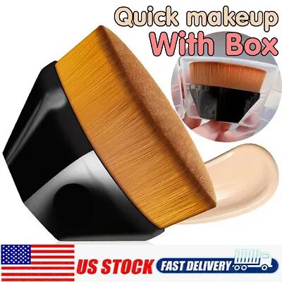 Foundation Makeup Brush Kabuki Face Flawless Powder Liquid Cosmetics With Case • $4.66